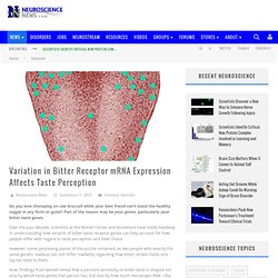 Variation in Bitter Receptor mRNA Expression Affects Taste Perception