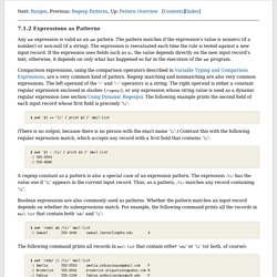 Expression Patterns (The GNU Awk User’s Guide)