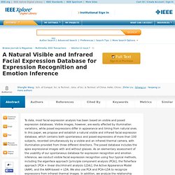 A Natural Visible and Infrared Facial Expression Database for Expression Recognition and Emotion Inf...