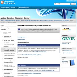 Gene expression and regulation resources