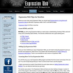 Expression Web Tips for Newbies