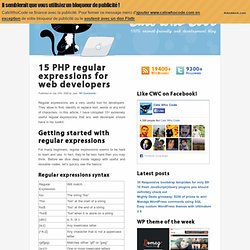 15 PHP regular expressions for web developers