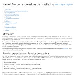 Named function expressions demystified