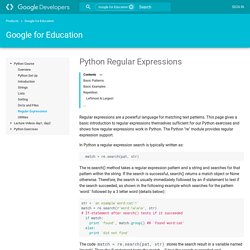 Python Regular Expressions - Educational Materials