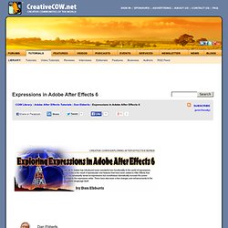 Expressions in Adobe After Effects 6