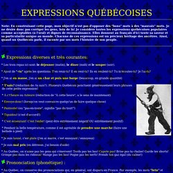 Expressions québécoises