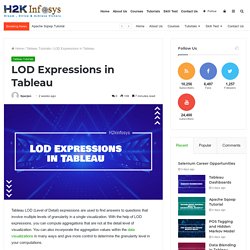 LOD Expressions in Tableau - H2kinfosys Blog