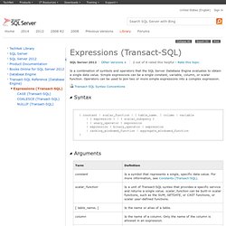 Expressions (Transact-SQL)