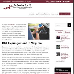DUI Expungement in Virginia