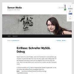 ExtBase: Schneller MySQL Debug