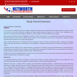 Extend your study permit in canada, how to apply - Networth Immigration