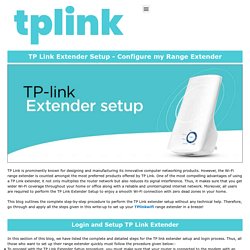 TP Link Extender Setup - Configure my Range Extender - TP-Link