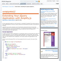 Extending Your jQuery Application with Amplify.js