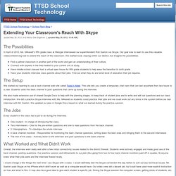 Extending Your Classroom's Reach With Skype - TTSD School Technology