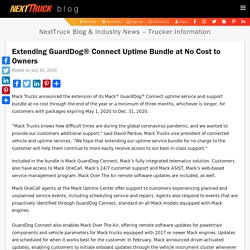 Extending GuardDog® Connect Uptime Bundle at No Cost to Owners - NextTruck Blog & Industry News - Trucker Information