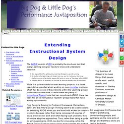 Extending Instructional System Design