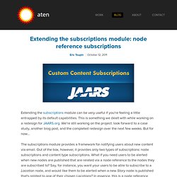 Extending the subscriptions module: node reference subscriptions