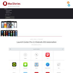 Launch Center Pro 2.3 Extends iOS Automation