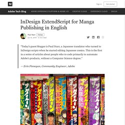 InDesign ExtendScript for Manga Publishing in English