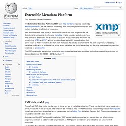 Extensible Metadata Platform