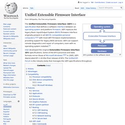 Unified Extensible Firmware Interface