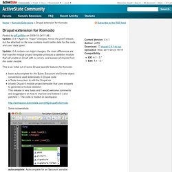 Drupal extension for Komodo