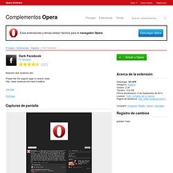 extensión Dark Facebook - Complementos de Opera