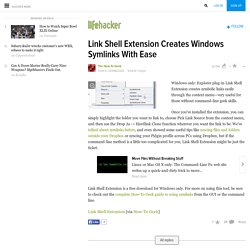 Link Shell Extension Creates Windows Symlinks With Ease