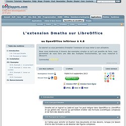 L'extension Dmaths sur LibreOffice