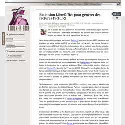 Extension LibreOffice pour générer des factures Factur-X