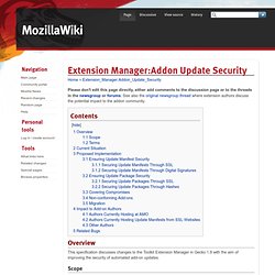 Extension Manager:Addon Update Security