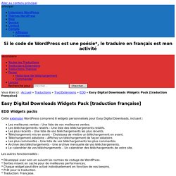 EDD Widgets Pack - extension WordPress [traduction française] - fxbenard
