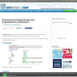 Extensiones de Google Chrome para programadores y diseñadores