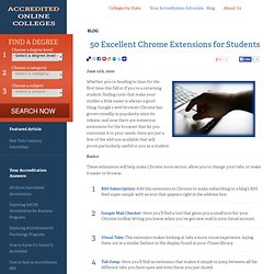 50 Excellent Chrome Extensions for Students