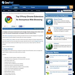 Top 5 Proxy Chrome Extensions for Anonymous Web Browsing