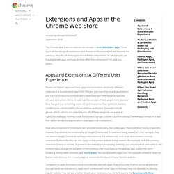 Extensions and Apps in the Chrome Web Store