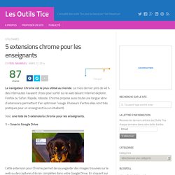 5 extensions chrome pour les enseignants