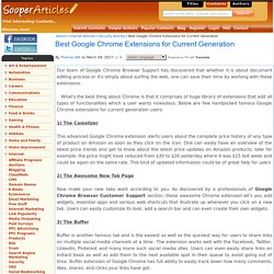 Best Google Chrome Extensions for Current Generation