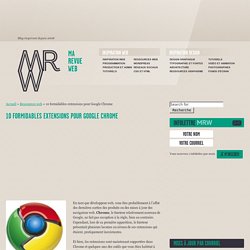 Extensions Google Chrome pour développeurs et designers