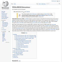 VESA BIOS Extensions