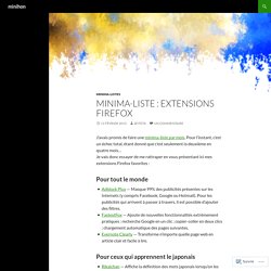 minima-liste : extensions Firefox