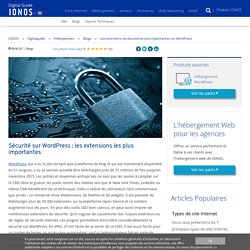 Les extensions de sécurité les plus importantes sur WordPress - IONOS