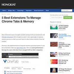 5 Best Extensions To Manage Chrome Tabs & Memory - Hongkiat