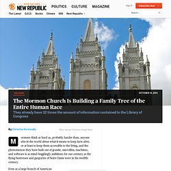 Extensive Mormon Genealogy Offers a Limited Vision of History