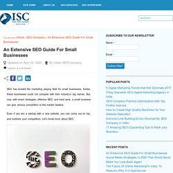 An Extensive SEO Guide For Small Businesses