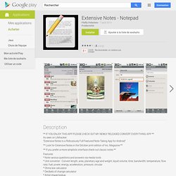 Extensive Notes - Notepad