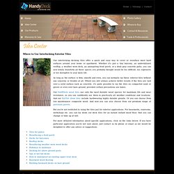 Handydeck decking tiles for outdoor decks