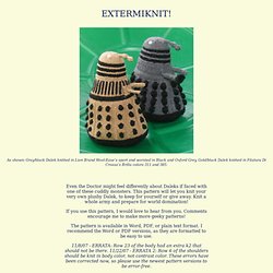 EXTERMIKNIT! Dalek Knitting Pattern