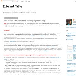 External Table: How to Build a Neural Network Scoring Engine in PL/SQL