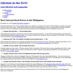 Best External Hard Drives in the Philippines - Lifestyle in the SUN!